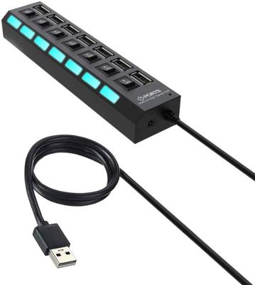 China USB 3.0 Hub, RSHTECH 4 Hub Port Splitter Portable Aluminum USB USB Data Hub Extender With Individual On/Off Switch-dropshipping SZ02902 for sale