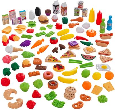 China 115-Piece Tasty Treats Deluxe Pretend Play Food Set, Plastic Groceries and Pantry Items, Gift for Ages 3+-dropshipping S02992 for sale