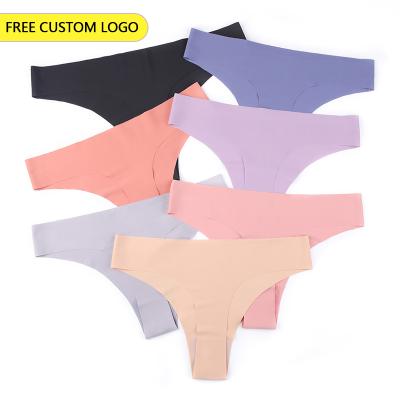 China Antibacterial Free Custom Nude Top Fashionable Women Seamless Crop Girls Thongs Young Wearing Sexy Panties Bikini Dance Brazilian Cut Thong for sale