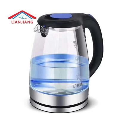 China Home Appliances 360 Degree Rotation Low Glass Electric Kettles 360 Degree Rotation Base Electric Tea Kettle for sale