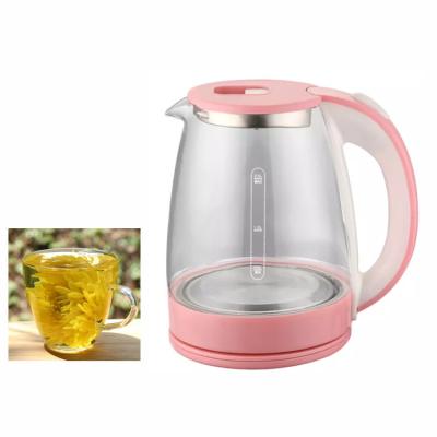 China 360 Degree Rotational Base 2L Household fast heating water boiler glass electric kettle for sale for sale