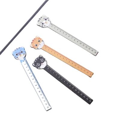 China Creative Wooden Ruler Custom Measuring Ruler 15cm Notebook Cute Color Drawing Student Ruler Tools for sale