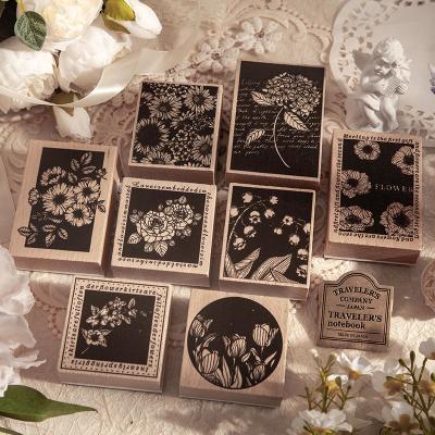 China New retro decoration style craft letters diary diy diary factories wooden rubber stamp hand-decorated wooden stamps for sale