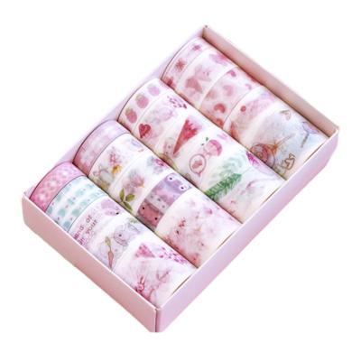 China Waterproof 20 Pcs/Set Decorative Washi Tape Flower Tape DIY Sticker Scrapbooking Diary Gifts Cute Paper Stationery for sale