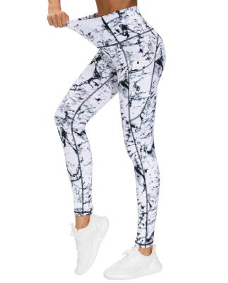 China Breathable High Waist Push Up Tummy Control Yoga Pants For Women 3d Print Workout Running Gaiters With Pockets for sale