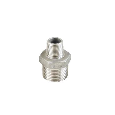 China 316 bsp stainless steel water hex / NPT reducing nipple for sale