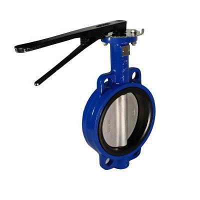 China 6 Inch General Cast Iron LP EPDM Seat Wafer Type Butterfly Valve For Sea Water for sale