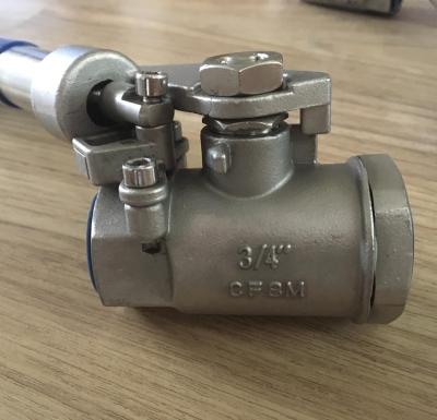 China 3/4 inch stainless steel deadman spring return general ball valve for sale