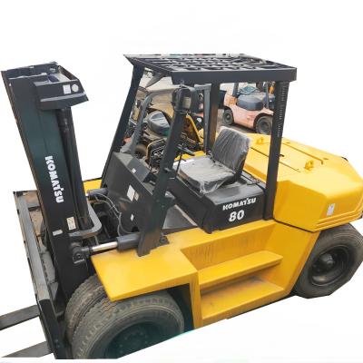 China Construction worksÂ   Used KOMATSU MINI forklift FD80 8 ton 8t Japanese original second hand forklift with sideshift forklift cheap price for sale