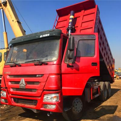 China Used China Howo Tipper Lorry 6x4 Truck 6x4 Dumper Sinotruk Good Condition Sinotruk Howo 375 6x4 Dump Truck Red Color Dumper Tipper > 8L for sale