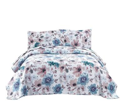 China Plain Flower Ultrasonic Comforter Sets Lightweight Wholesale Cheap Floral Summer Comforter Bedspreads for sale