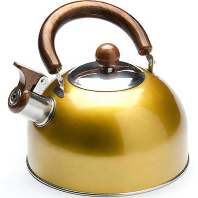 China Durable Movable Handle Stovetop Teapot 3L Stainless Steel Whistling Tea Kettle for sale