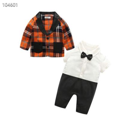 China Comfortable cotton suits 2019 men's shirt ha plaid explosion spring clothing romper home service two-piece for sale