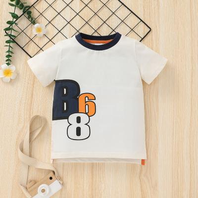 China 2021 NEW Children's Pullover Top Children's Short Sleeve T-shirt Summer Anti-shrink Children's Clothing for sale