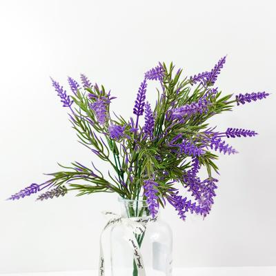 China Wholesale Plastic 90%/Iron 10% Simulation Lavender Flower Wedding Pastoral Style Provence Purple Lavender for sale