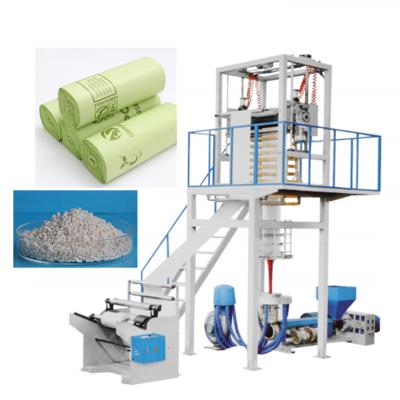 China Film Extrusion Biodegradable Plastic Film Machine Vest Blowing Bag Making Machine Te koop