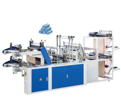 China Garment Shops High Speed ​​Double Lines Supermarket Fruit Bag With Core Rolling Bag Making Machine for sale