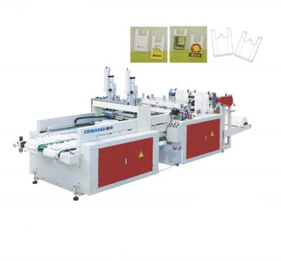 China Garment Shops Biodegradable HDPE LDPE Pe Waste T-shirt Shopping Plastic Bag Making Machine Price for sale