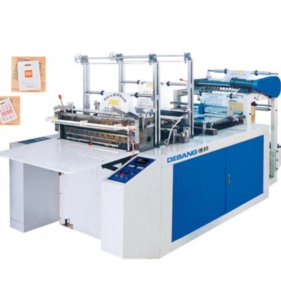 China Garment Shops 2 Layer Cold Cut PE HDPE LDPE Hot Seal Flat Shopping Bag Making Machine For Sale for sale