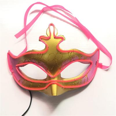 China Glowing PVC Princess Mask Halloween Masquerade Dress Up Euro-American Glitter Half Face Spice Eye Mask Venice for sale