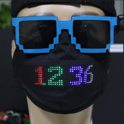 China Halloween Party Supplies Washable APP Customs Lead Programmable Masks Black For Halloween Party for sale