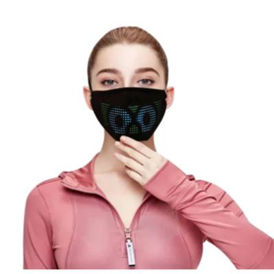 China PVC 7 Color Glowing Digital Led Mask With Voice Control for sale