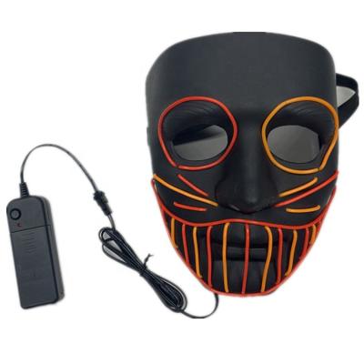 China Halloween Party Supplies Wholesale Masquerade New Halloween Horror Led Funny EL Mask Masquerade Mask for sale