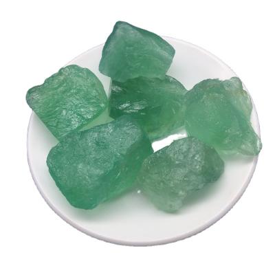 China Wholesale Natural Healing Quartz Crystal Gravel Green Fluorite Rough Folk Art Stone for Decoration for sale