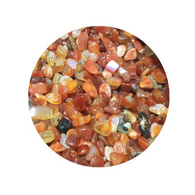 China Feng Shui Natural Red Agate Tumbled Stones Crystal Gravel For Landscaping Home Decor For Sale for sale