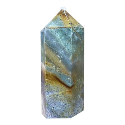 China Feng Shui Wholesale Natural Hand-carved Crystal Point Ocean Jasper Tower Healing for Decoration for sale