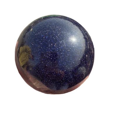 China Feng Shui New Arrival Natural Polished Crystal Quartz Sphere Blue Sandstone Ball For Home Decoration for sale