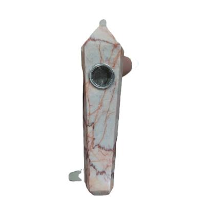 China Feng Shui Wholesale High Quality Natural Red Veins Stone Smoking Pipe Network Red Tobacco Pipe For Sale for sale