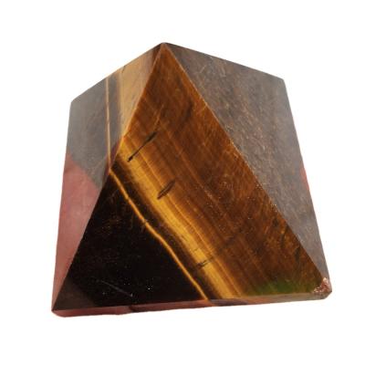 China Feng Shui Wholesale Natural Big Classify Crystal Point Yellow Tiger's Eye Pyramid for Decoration for sale