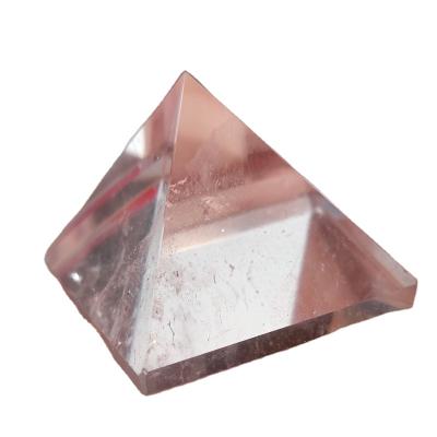 China White Crystal Pyramid Gemstone Carving For Natural Clear Pyramid Quartz Feng Shui Sale Wholesale High Quality for sale