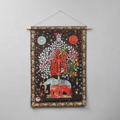 China Jacquard Custom Size Tapestry Printed Wall Hanging India Psychedelic Elephant Tapestry for sale