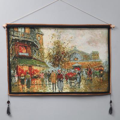 China Decorative Wall Hanging Custom Art And Craft Wall Tapestry Jacquard Hanging On Sale for sale