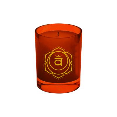 China Wedding Birthday Party Gift Christmas Spiritual Color Glass Chakra Meditation Scented Soy Wax Crystal Private Label Candle for sale