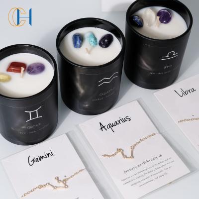 China Luxury Home Zodiac Gemini Soy Wax Custom Scented Eco-Friendly Decorative Decorative Spiritual Candle for sale