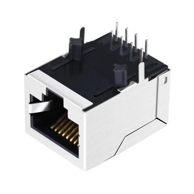 China High Quality PCB JKM-0011NL 10/100 Base-T Single Left rj45 Connector Modular Female Ethernet rj45 Jack for sale