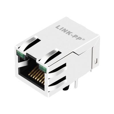 China Ethernet Interface Single Port RJ45 Magjack 10/100 Base-T AutoMDIX Connector 0810-1g1t-06 for sale