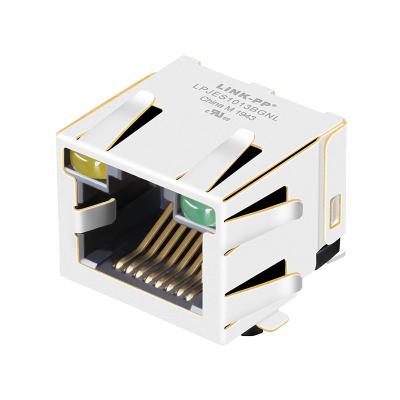 China Ethernet Interface Good Quality China Made 1x1 Port 8p8c Connector Tab Up SMT RJ45 Jack Shielded Modular With Yellow / Green Leds for sale