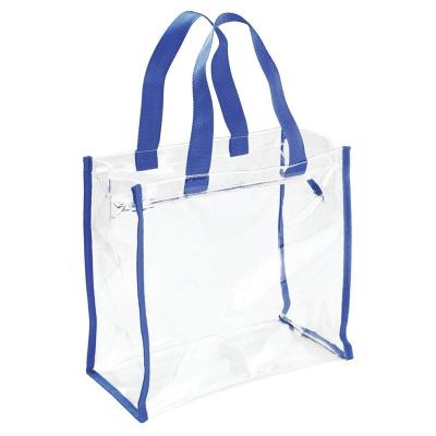 China Fashion Customize Logo Summer Swimming Fashion Clear Plastic Ladies Handbag Portable PVC Beach Bag for sale