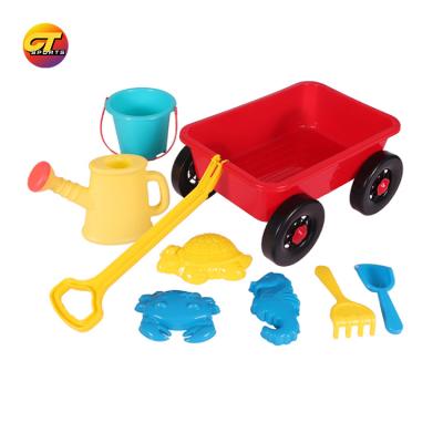 China Outdoor sports toys sell customized colorful baby beach toys, sand toys, beach shovel toys and cars wholesale with seven piece set for sale