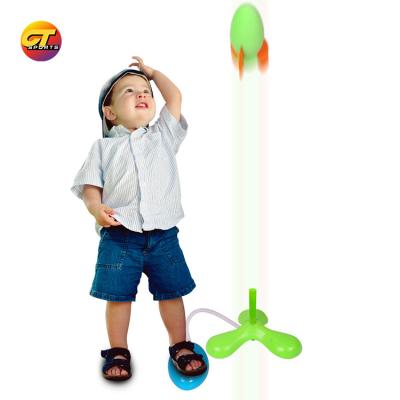 China Indoor Outdoor Sports Toys Foam Rockets Sturdy Launcher Stand With Foot Launching Platform Outdoor Game Toys For Kids Rocket Launcher Toy for sale