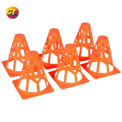 China Outdoor Toys 6 Pcs Folding Field Basketball Soccer Football Sports Training Agility Cones for sale