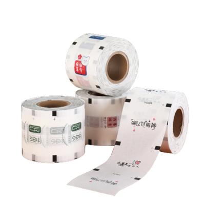 China Waterproof Custom Logo Printed Mixed Pulp Cup Sealer Film PP Cup Sealing Roll Film For Milk Tea Cup for sale