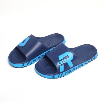 China Popular Custom Unique Men's Fashion Trend Style Color Massage Sandals Flat Grid Printing Logo Slides Gym Sports Shower Flip Flops Slippers for sale