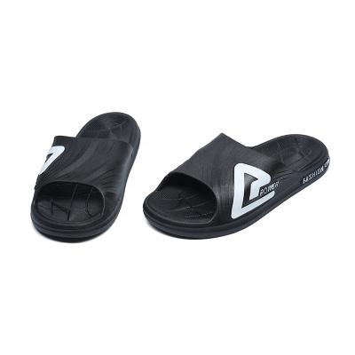 China Designer Fashion Pvc Customized Logo Printing Slides Retailer Custom Logo Summer Beach Black Casual Fashion Trend Shoes Slippers For Men for sale