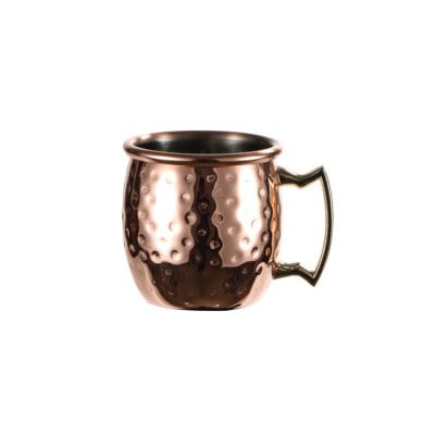 China 60ml304 Viable Single Layer Stainless Steel Mini Moscow Mule Dotting Hammer Dotting Bare Cocktail Cup for sale