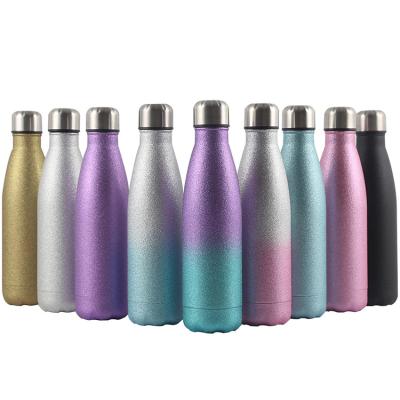 China PORTABLE double wall thermal vacuum flask insulated outdoor sports drink cola shaped stainless steel water bottles for sale